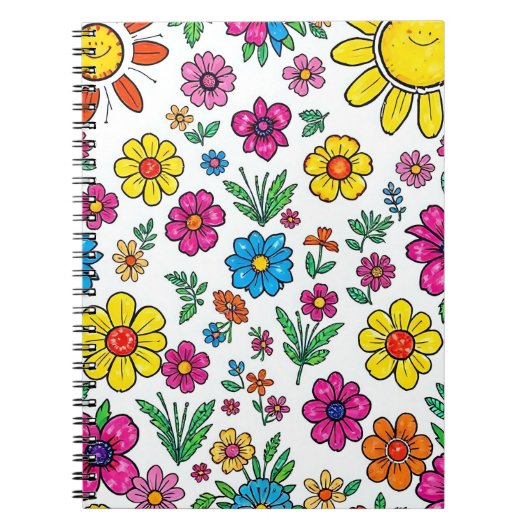 floral notebook  notitieboek (Voorkant)