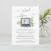 Floral notebook | Uitnodiging tot virtueel huwelij (Staand voorkant)