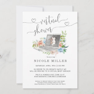 Floral notebook   Uitnodiging virtueel Baby shower