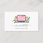 Floral notebook | Virtual Assistant Visitekaartje (Voorkant)