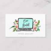 Floral notebook | Virtual Assistant Visitekaartje (Voorkant)