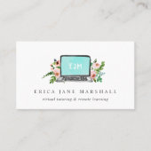 Floral notebook | Virtuele testbak | Extern leren Visitekaartje (Voorkant)