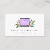 Floral notebook | Virtuele testbak | Extern leren Visitekaartje (Voorkant)