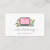 Floral notebook | Virtuele testbak | Extern leren Visitekaartje (Voorkant)