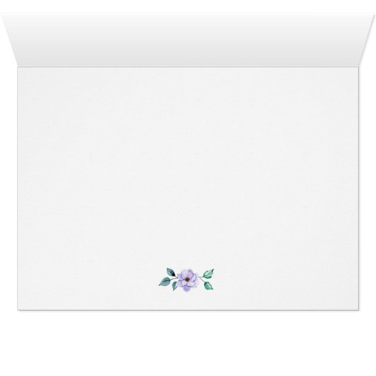 Floral Notecard (Binnen Horizontaal (Onder))