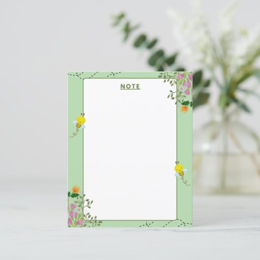 Floral Notepad (Staand voorkant)