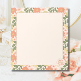 Floral Notepad - Joyful Moments Thankful Heart Notitieblok