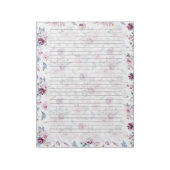 Floral Notitieblok, gelaagd, Paars/blauw Notitieblok (Linkerzijde)