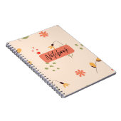 Floral Notitieboek - Aardse kleur ontwerp (Rechterzijde)