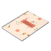 Floral Notitieboek - Aardse kleur ontwerp (Linkerzijde)
