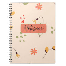 Floral Notitieboek - Aardse kleur ontwerp