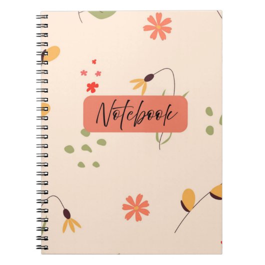Floral Notitieboek - Aardse kleur ontwerp (Voorkant)