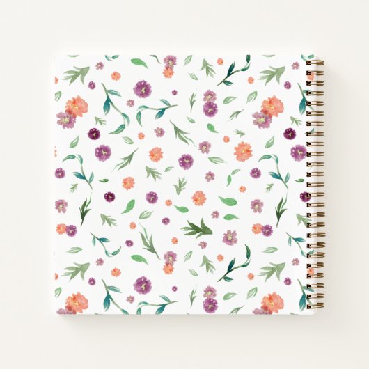 Floral Notitieboek cadeau voor mama | tijdschrift (Achterkant)