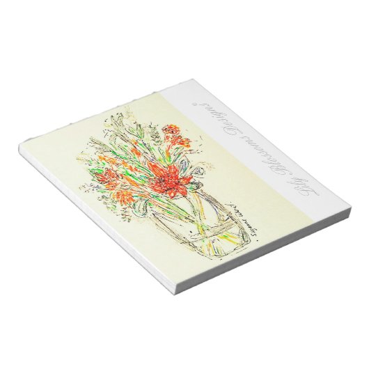Floral notitieboek notitieblok (Schuin)