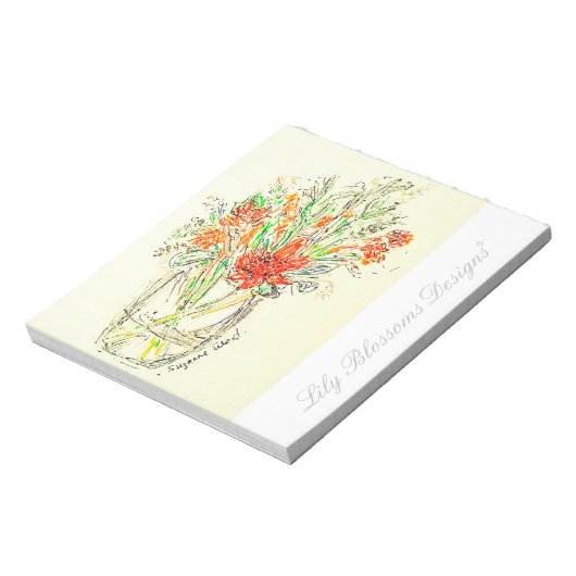 Floral notitieboek notitieblok (Linkerzijde)