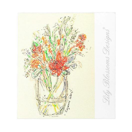 Floral notitieboek notitieblok (Voorkant)