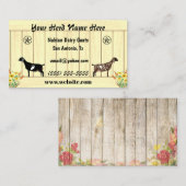 Floral Nubian Dairy Goat Barn Star Visitekaartje (Voorkant / Achterkant)