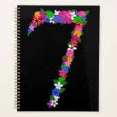 Floral Number Seven Botanical Flower Design Planner (Voorkant)