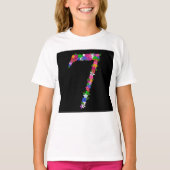 Floral Number Seven Girls T-Shirt (Voorkant)