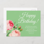 Floral Numbers 6:24-26 Briefkaart op zaterdag (Voorkant / Achterkant)