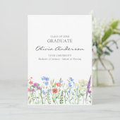 Floral Nurse Afstuderen Kaart (Staand voorkant)