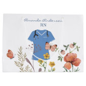 Floral Nurse Graduation Groot Cadeauzakje (Achterkant)