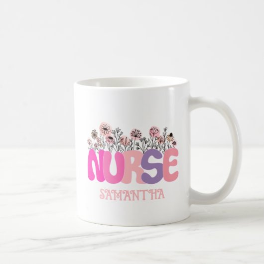 Floral Nurse Koffiemok (Rechts)