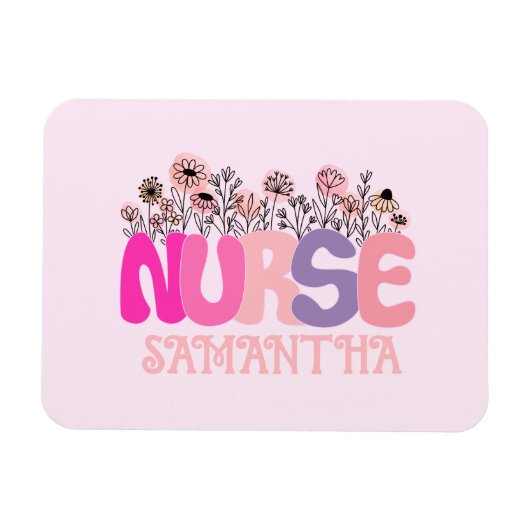 Floral Nurse Magneet (Horizontaal)