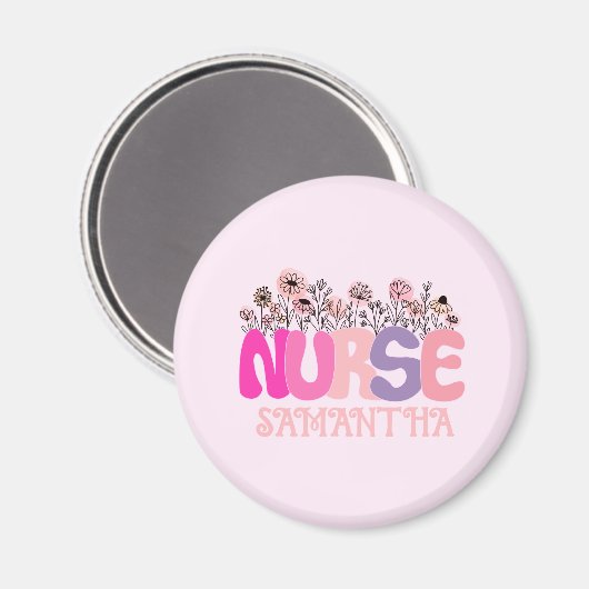 Floral Nurse Magneet (Voorkant / Achterkant)