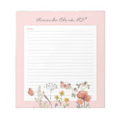 Floral Nurse Notes Notitieblok (Voorkant)