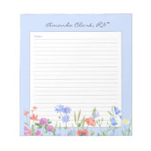 Floral Nurse Notes Notitieblok (Voorkant)