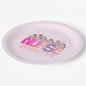 Floral Nurse Papieren Bordje (Gekanteld)