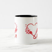 Floral Nurse Stethoscope  Tweekleurige Koffiemok (Center)