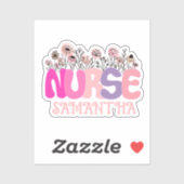 Floral Nurse Sticker (Vel)