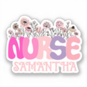 Floral Nurse Sticker (Voorkant)