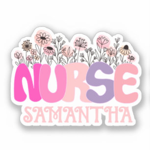Floral Nurse Sticker