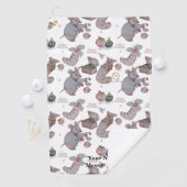 Floral Nursery print towel Golfhanddoek (Insitu)