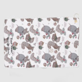Floral Nursery print towel Golfhanddoek (Horizontaal)