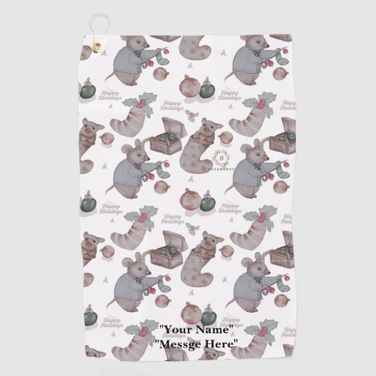 Floral Nursery print towel Golfhanddoek (Voorkant)