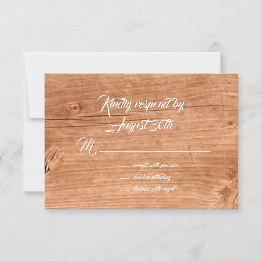 Floral & Oak RSVP Kaartje (Voorkant)