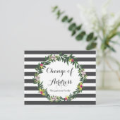 Floral Oerwoud Adreswijziging Aankondigingskaart (Staand voorkant)