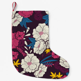 Floral oerwoud met een  patroon van slangen, tropi kleine kerstsok