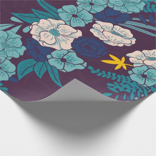 Floral oerwoud met slangen, naadloos, tropisch cadeaupapier (Hoek)