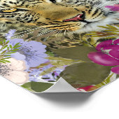 Floral Oerwoud Safari Leopard Painting Poster (Hoek)