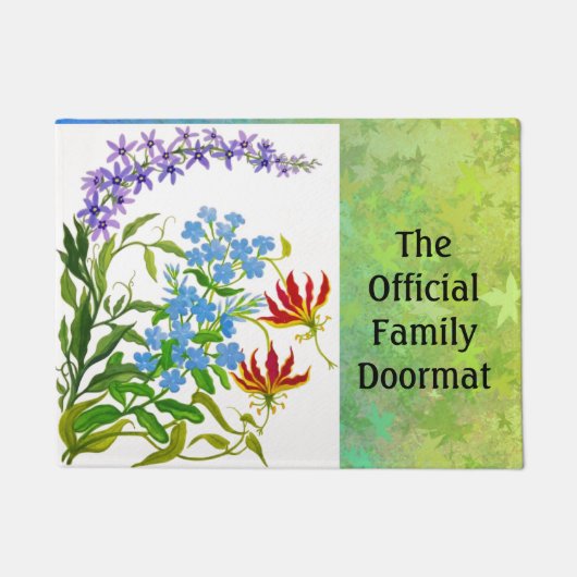 Floral Officiële Familie Doormat Deurmat (Voorkant)
