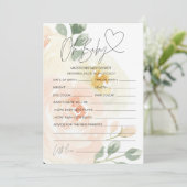 Floral Oh Baby Baby shower Voorspelling Wens Kaart (Staand voorkant)
