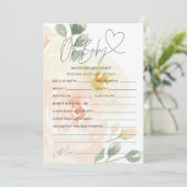 Floral Oh Baby Baby shower Voorspelling Wens Kaart (Staand voorkant)