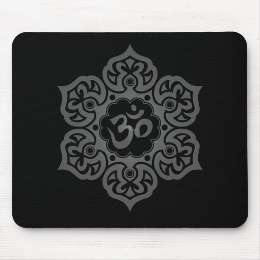 Floral Ohm Design (donker) Muismat (Voorkant)