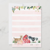 Floral Oink Moo Farm Animals Kaart (Achterkant)