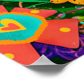 Floral Oke is genoeg Quote Inspirerend Poster (Hoek)